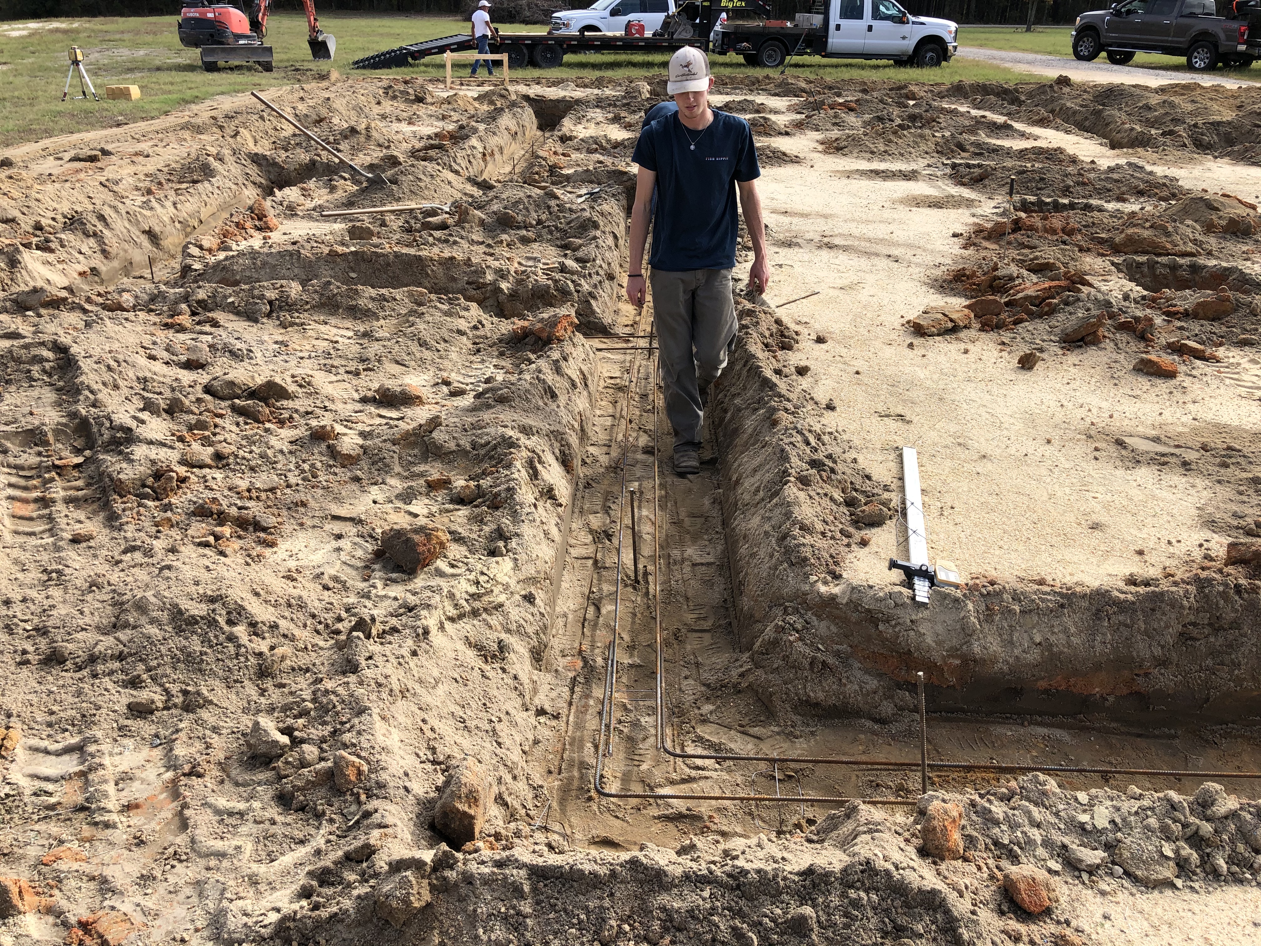 rafter b new footings under construction