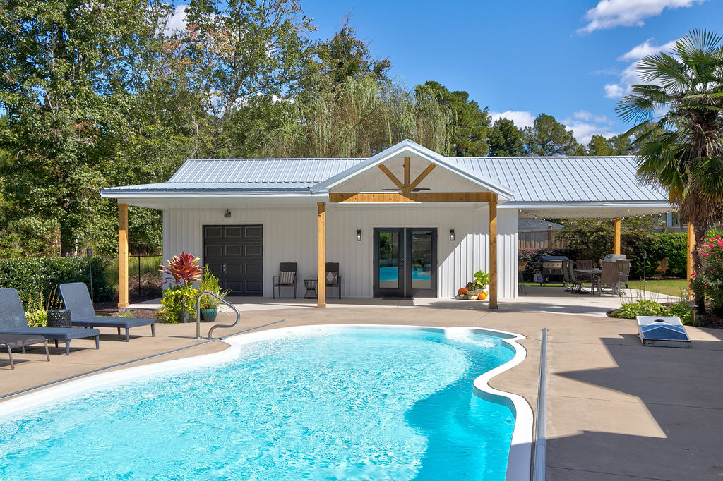 Custom pool house  - Rafter B