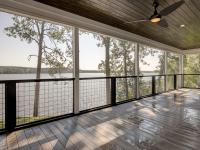 Lakeside view from rear screened porch on Rafter B Custom Home