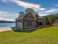 Exterior of Rafter B custom lakeside home