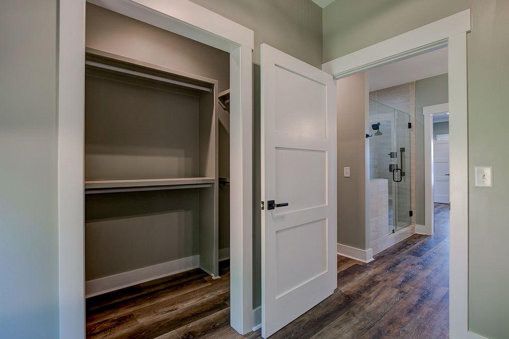 Laundry room with built in shelving
