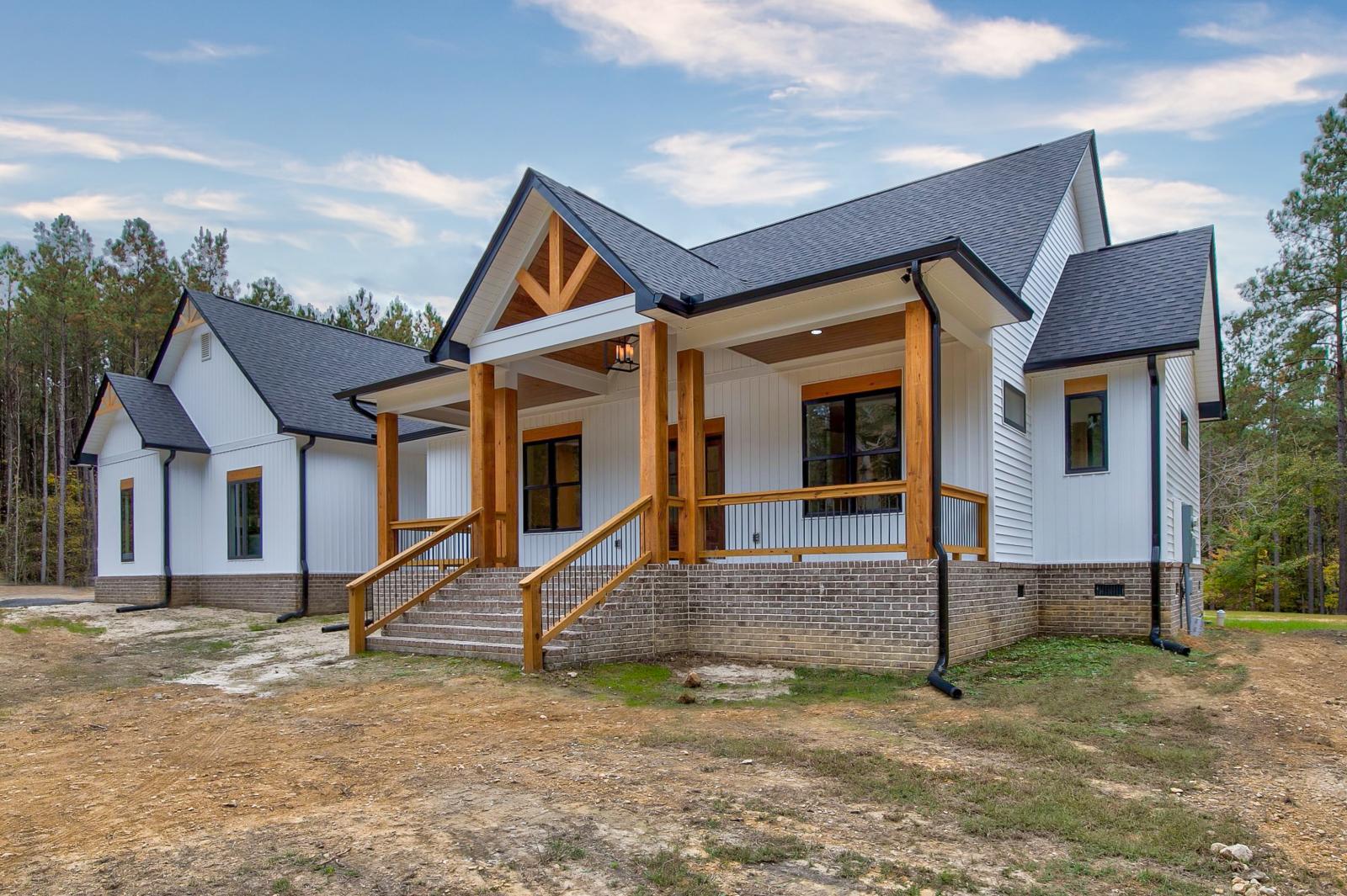 Home Exterior - Front - White Craftsman Style Home
