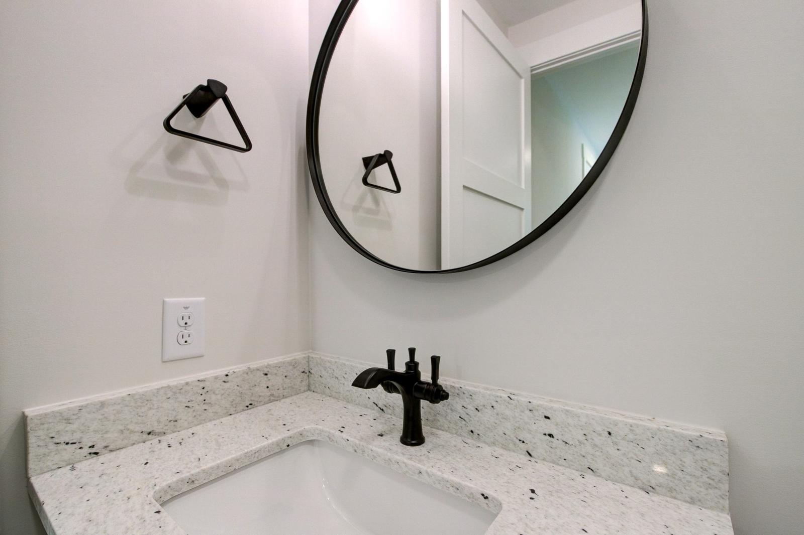 Close up of bathroom sink
